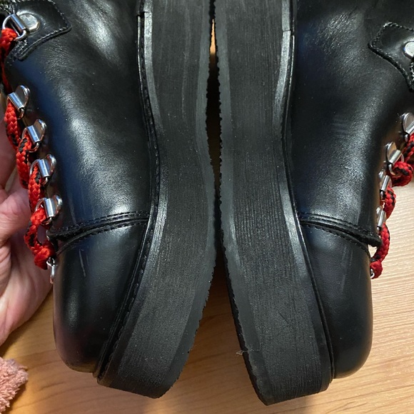 AllSaints Fae Shearling Combat Boots Sz 37 - Picture 14 of 16